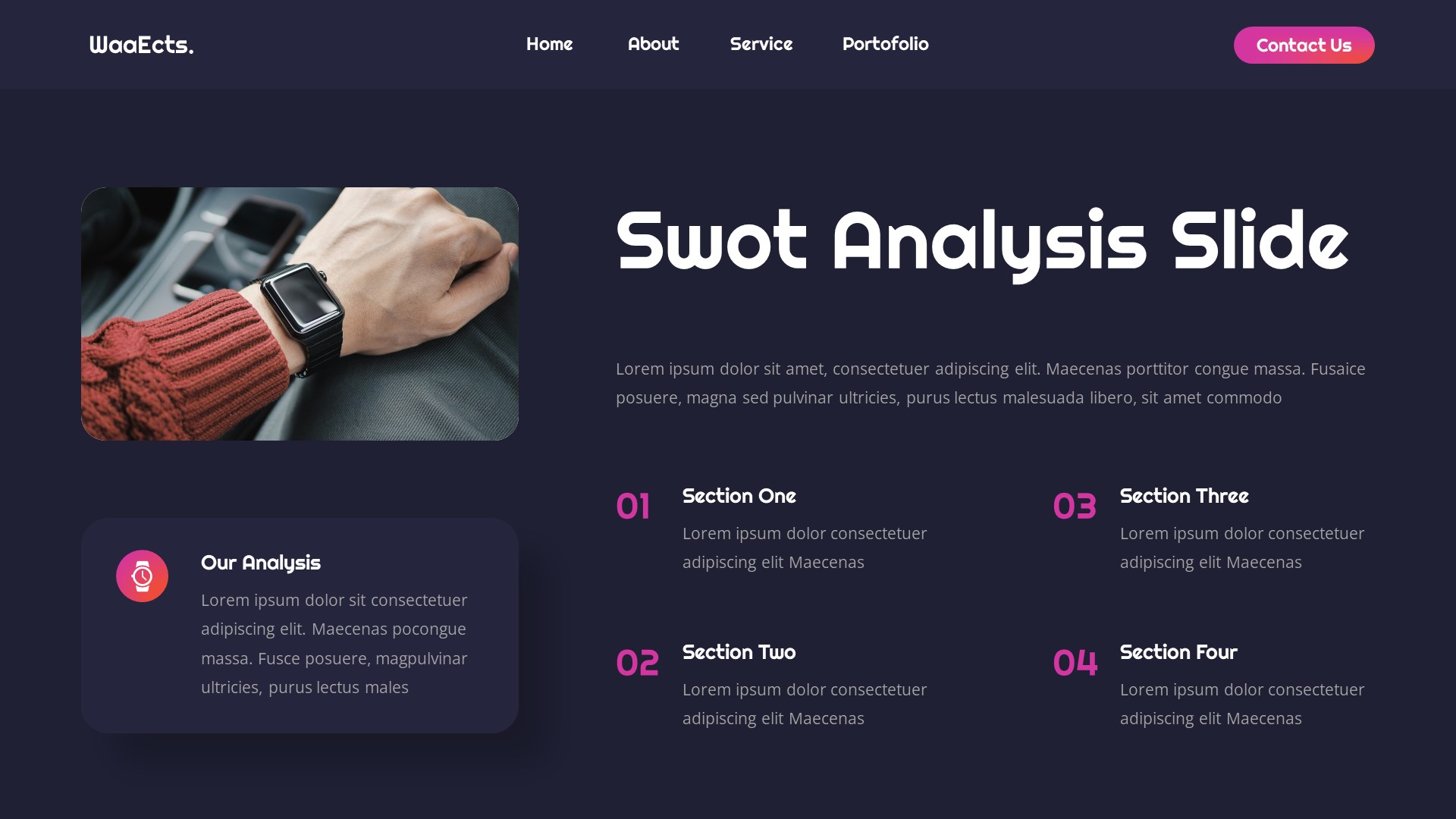 WaatEcts - Smart Watch Powerpoint Template, Presentation Templates
