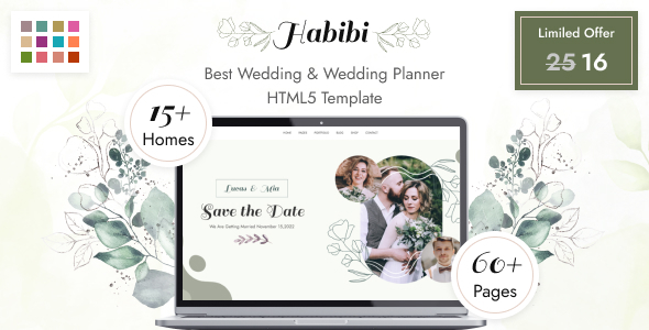 Habibi - Wedding & Wedding Planner HTML5 Template