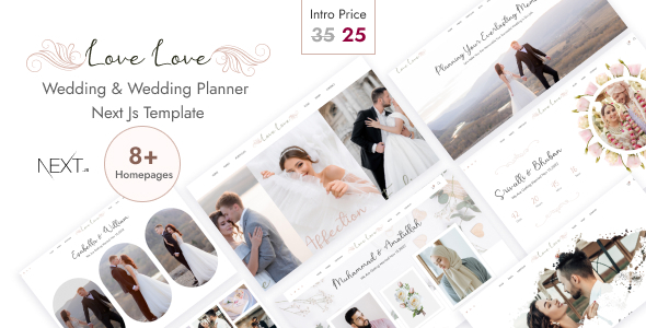 LoveLove - Wedding & Wedding Planner Next Js Template