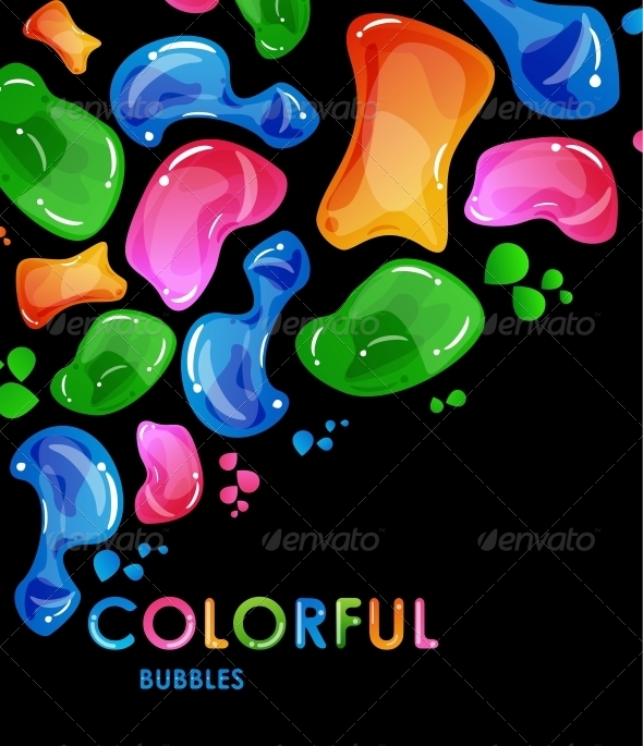 Vector Abstract Colorful Bubbles - Decorative Symbols Decorative