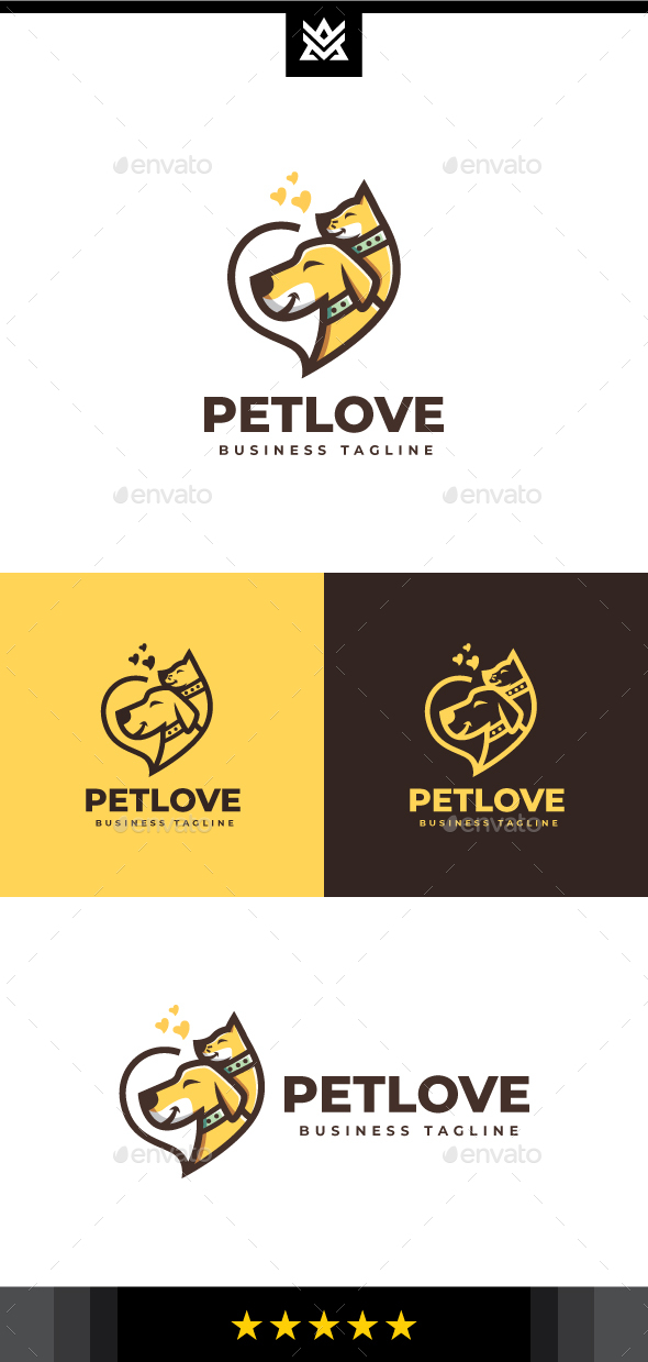[DOWNLOAD]Pet Love Logo Template