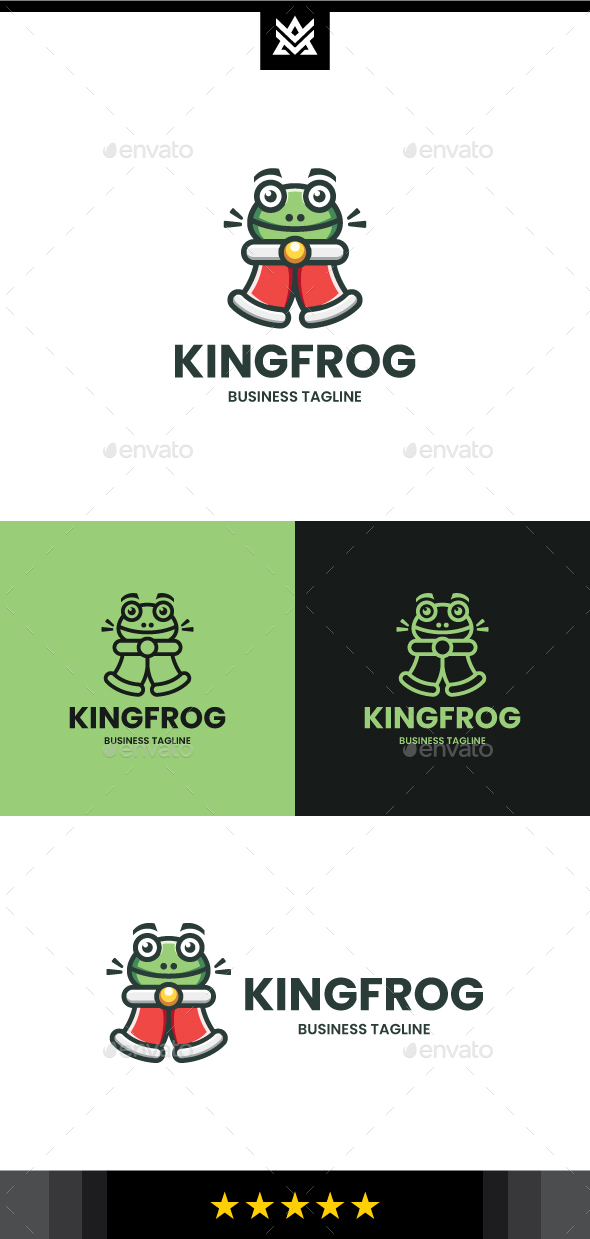 King Frog Logo Template
