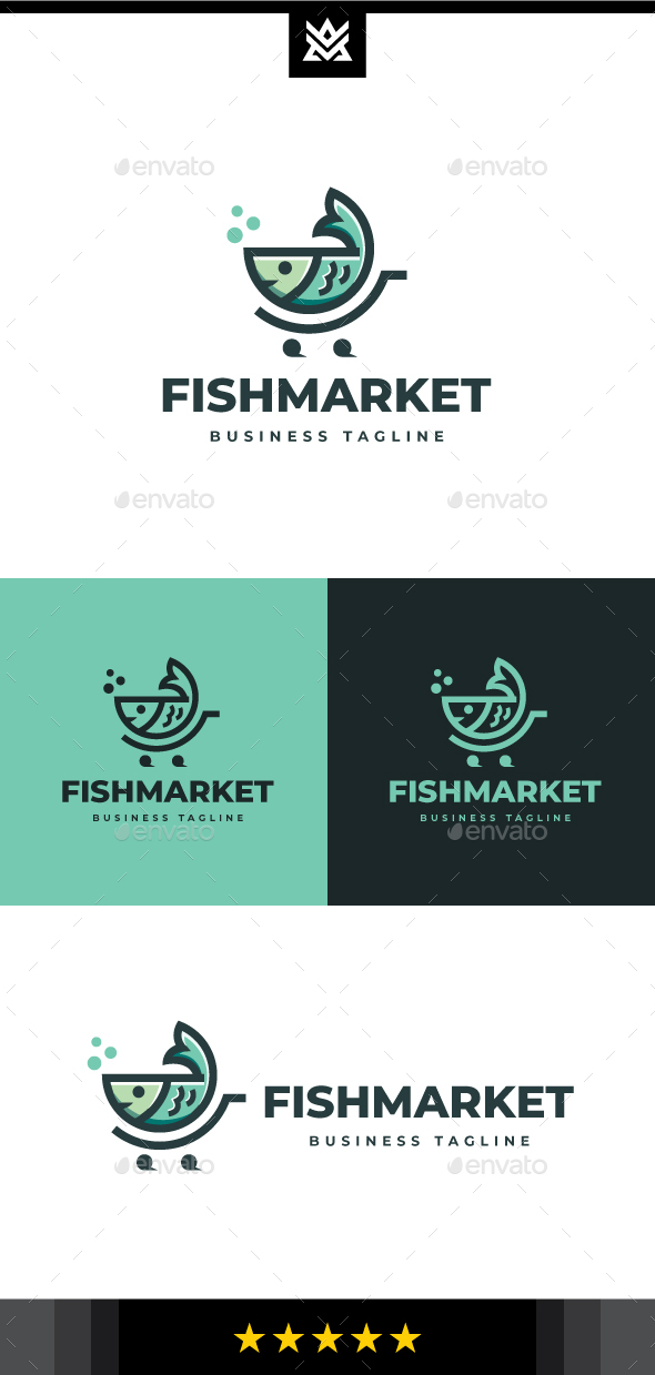 [DOWNLOAD]Fish Market Logo Template