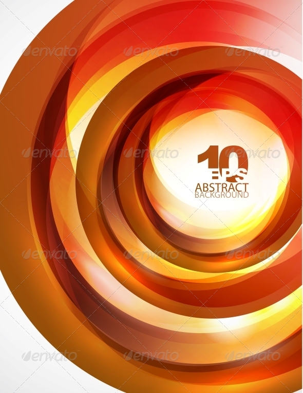 Orange Swirl Wave - Backgrounds Decorative