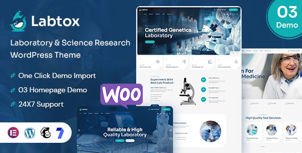Labtox – Laboratory & Science Research WordPress Theme