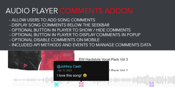 Audio Player javascript Comments AddOn