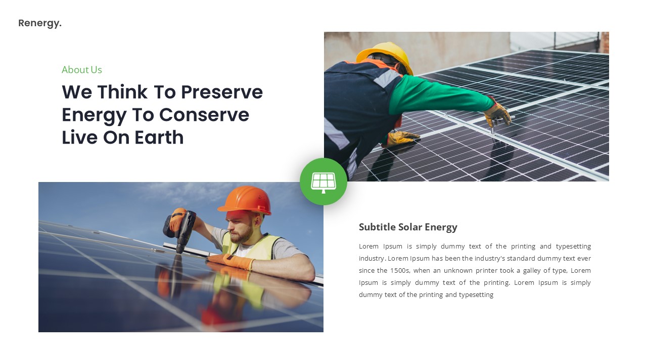 Renergy - Renewable Energy PowerPoint Template, Presentation Templates