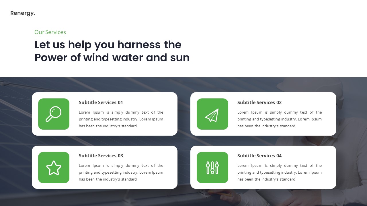 Renergy - Renewable Energy PowerPoint Template, Presentation Templates