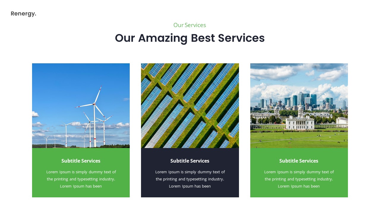 Renergy - Renewable Energy PowerPoint Template, Presentation Templates