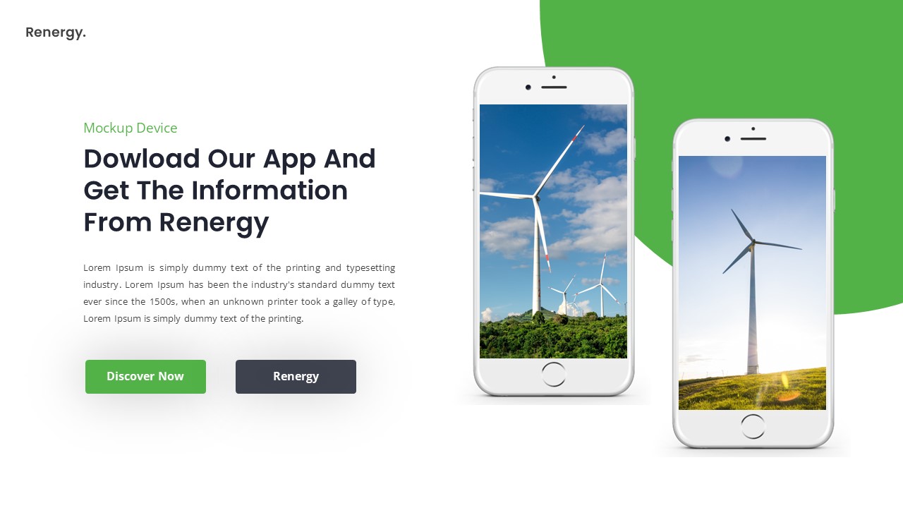 Renergy - Renewable Energy PowerPoint Template, Presentation Templates