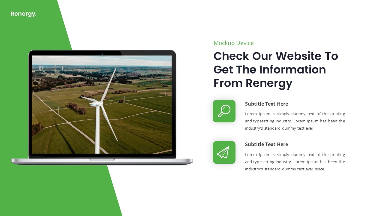 Renergy - Renewable Energy PowerPoint Template, Presentation Templates
