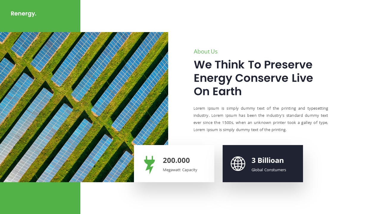 Renergy - Renewable Energy PowerPoint Template, Presentation Templates