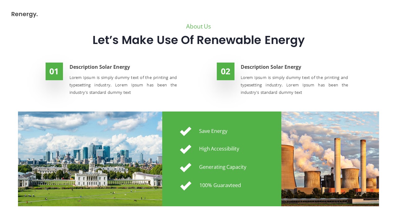 Renergy - Renewable Energy PowerPoint Template, Presentation Templates