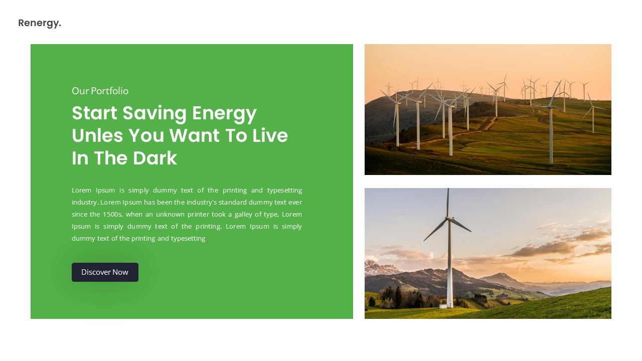 Renergy - Renewable Energy Keynote Template, Presentation Templates