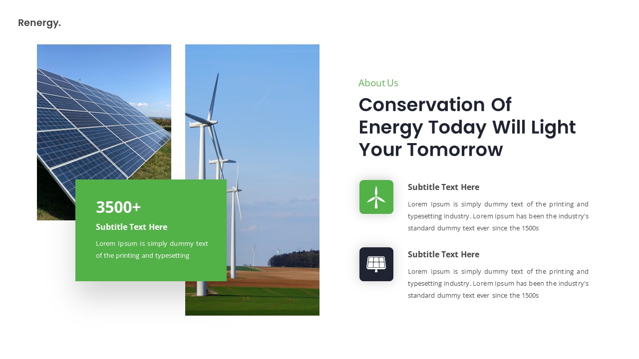 Renergy - Renewable Energy Keynote Template, Presentation Templates