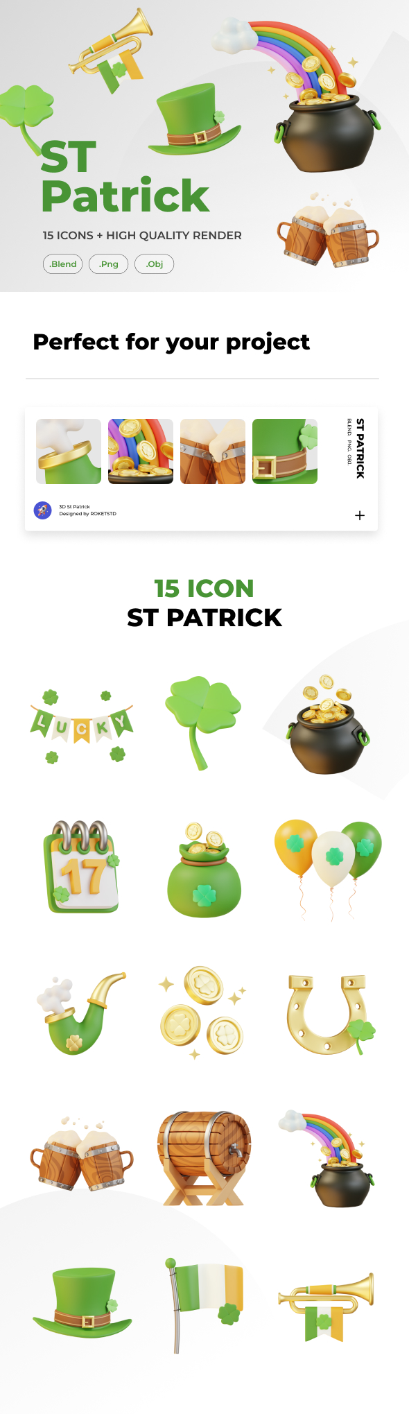 St. Patrick's Day 3D Illustration