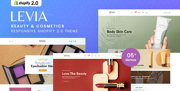 Levia - Beauty & Cosmetics Responsive Shopify 2.0 Theme