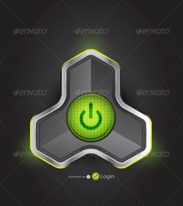 Vector Futuristic Power Button - Miscellaneous Vectors