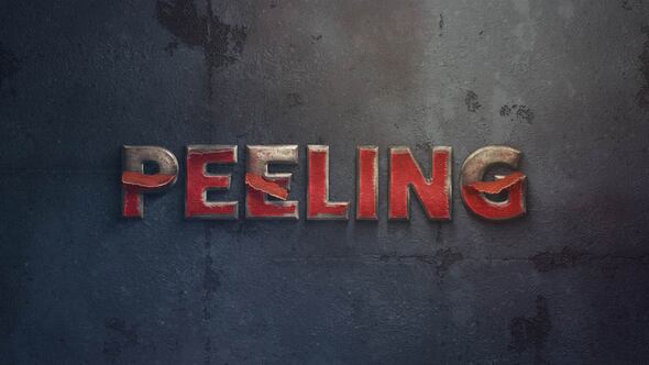 Peeling Paint And Metal Titles Premiere Pro template preview