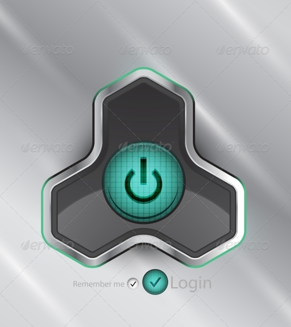 Vector Futuristic Power Button - Miscellaneous Vectors