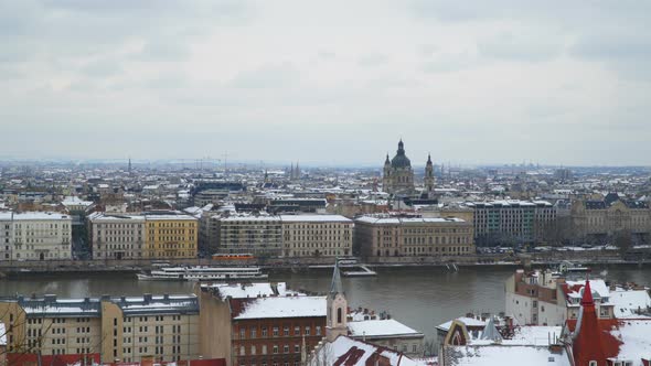 You Can See the Embankment of the Danube and the Basilica of St. Istvan