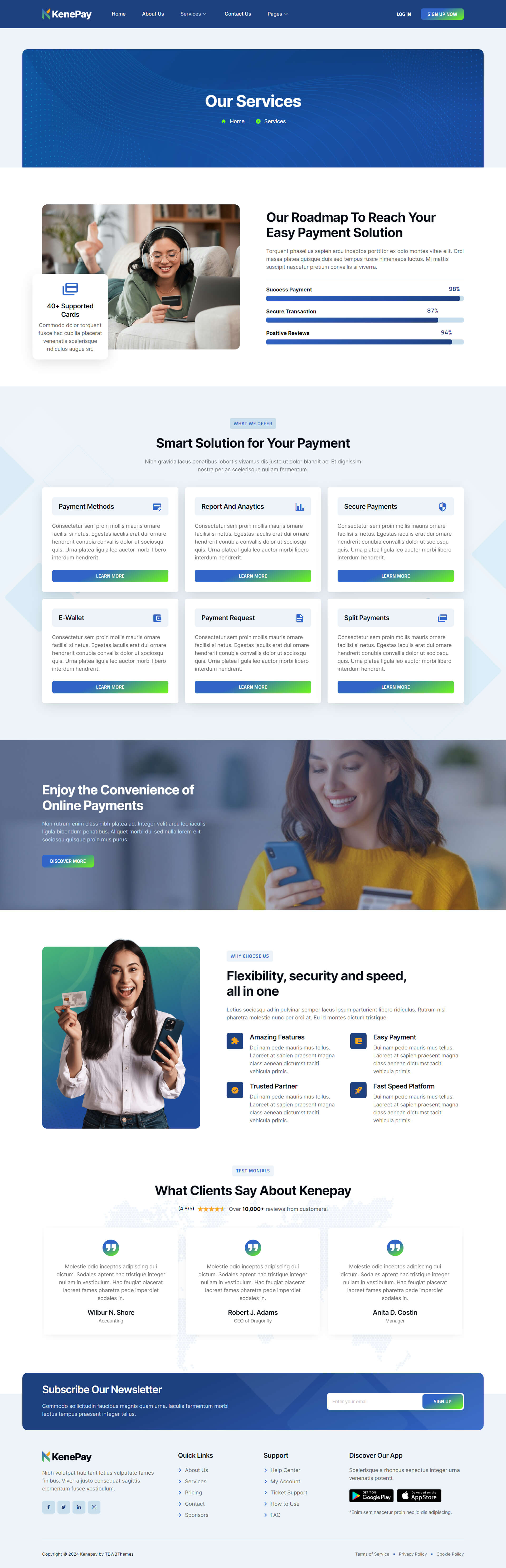 Kenepay - Online Payment Gateway Elementor Template Kit by TBWBthemes