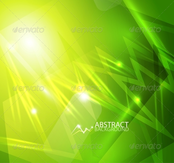 Green Lightning Vector Background - Backgrounds Decorative