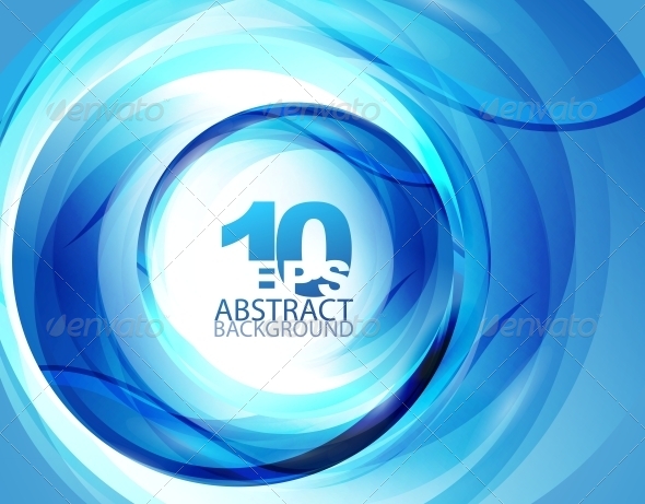 Blue Swirl Abstract Background - Backgrounds Decorative