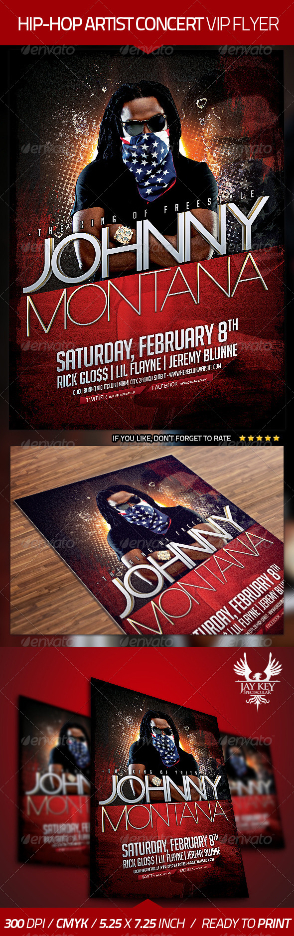 Hip Hop Artist Concert Flyer - Clubs & Parties Events