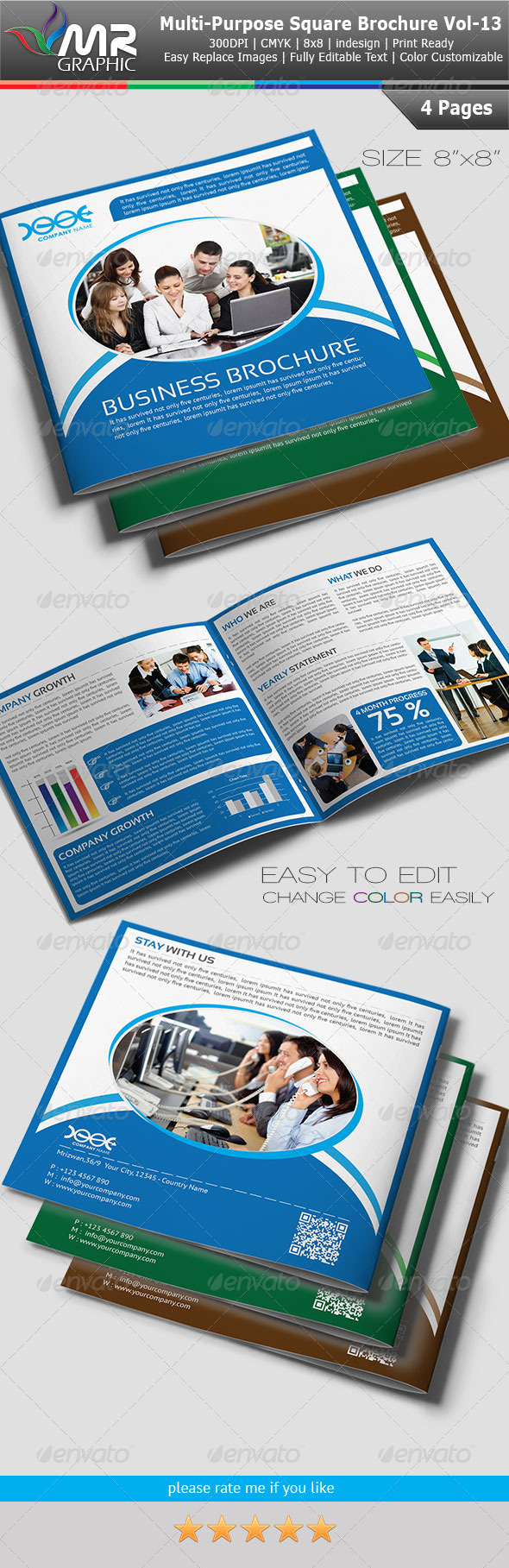 Multipurpose Square Business Brochure Vol-13 - Corporate Brochures