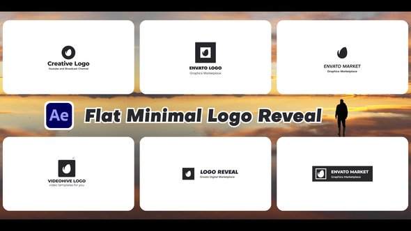 Flat Minimal Logo Reveals