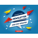 Newsletter Subscription Banner with Paper Plane