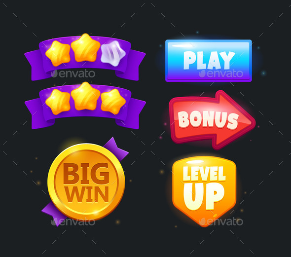 Game Icon Bonus and Items Illustration