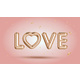3d Love Quote Gold Foil Balloon Metal Lettering