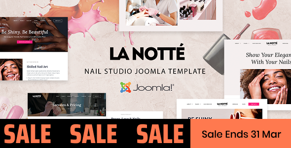 La Notte - Nail Salon Beauty Parlour Joomla Template | Beautician