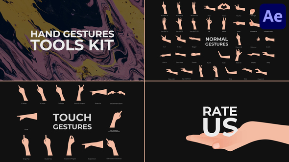 Hand Gestures Tools Kit for After Effects