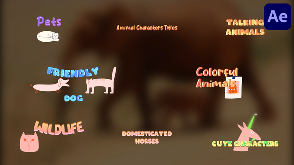 Animal Characters Titles for After Effects