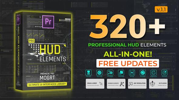 Pro HUD Elements Pack For Premiere Pro