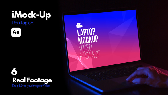 iMock-Up Dark Laptop Product Promo template preview