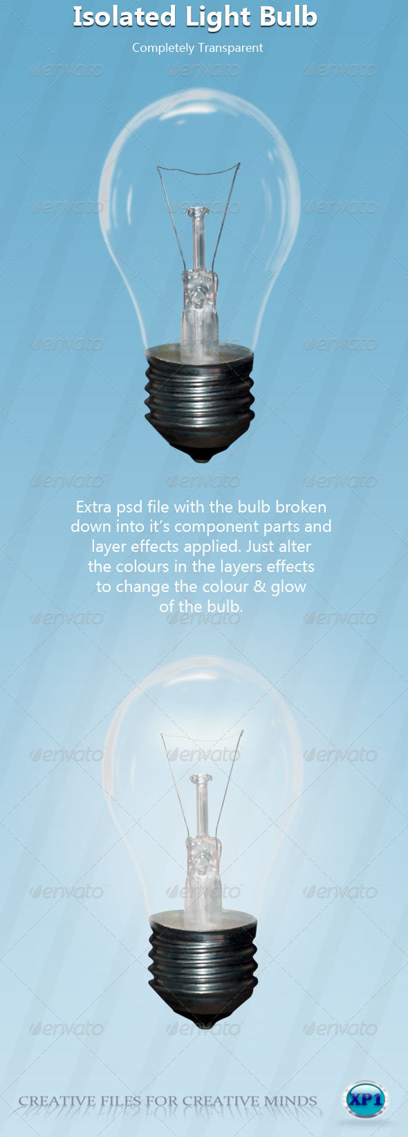 Transparent Light Bulb - Home & Office Isolated Objects