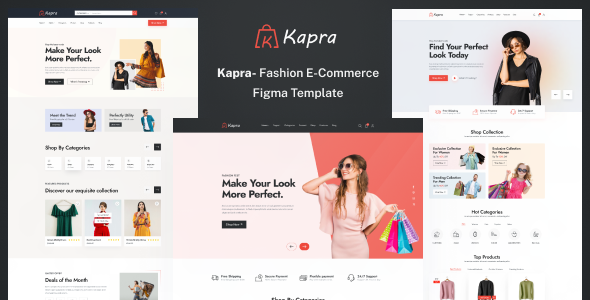 Kapra - Fashion E-commerce Website Figma Template