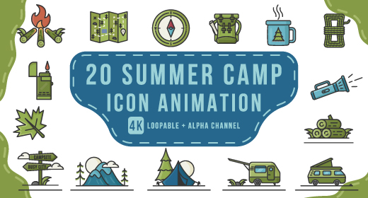 Summer Camp icon animation