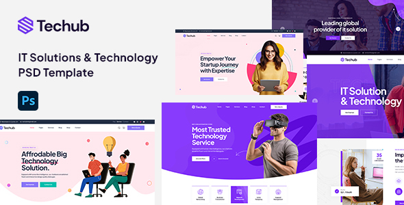 Techub - IT Solutions & Technology PSD Template