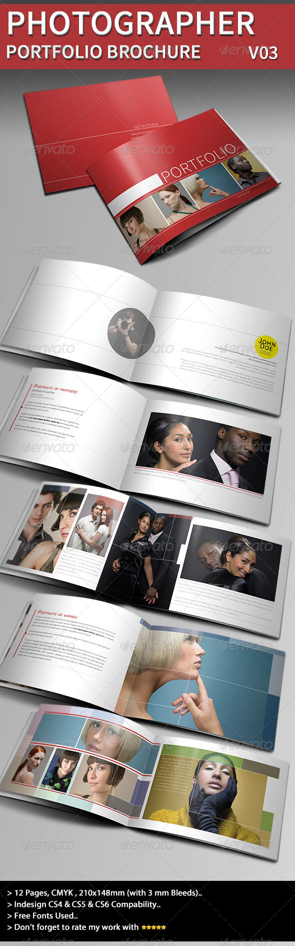 Photographer Portfolio Brochure Template III - Portfolio Brochures
