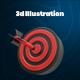 Business target 3d Illustration  Icon Pack