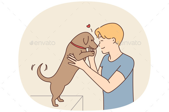 [DOWNLOAD]Happy Man Playing with Dog