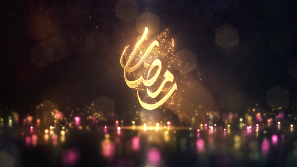 Ramadan Kareem Particles Logo Intro Logo Stings template preview