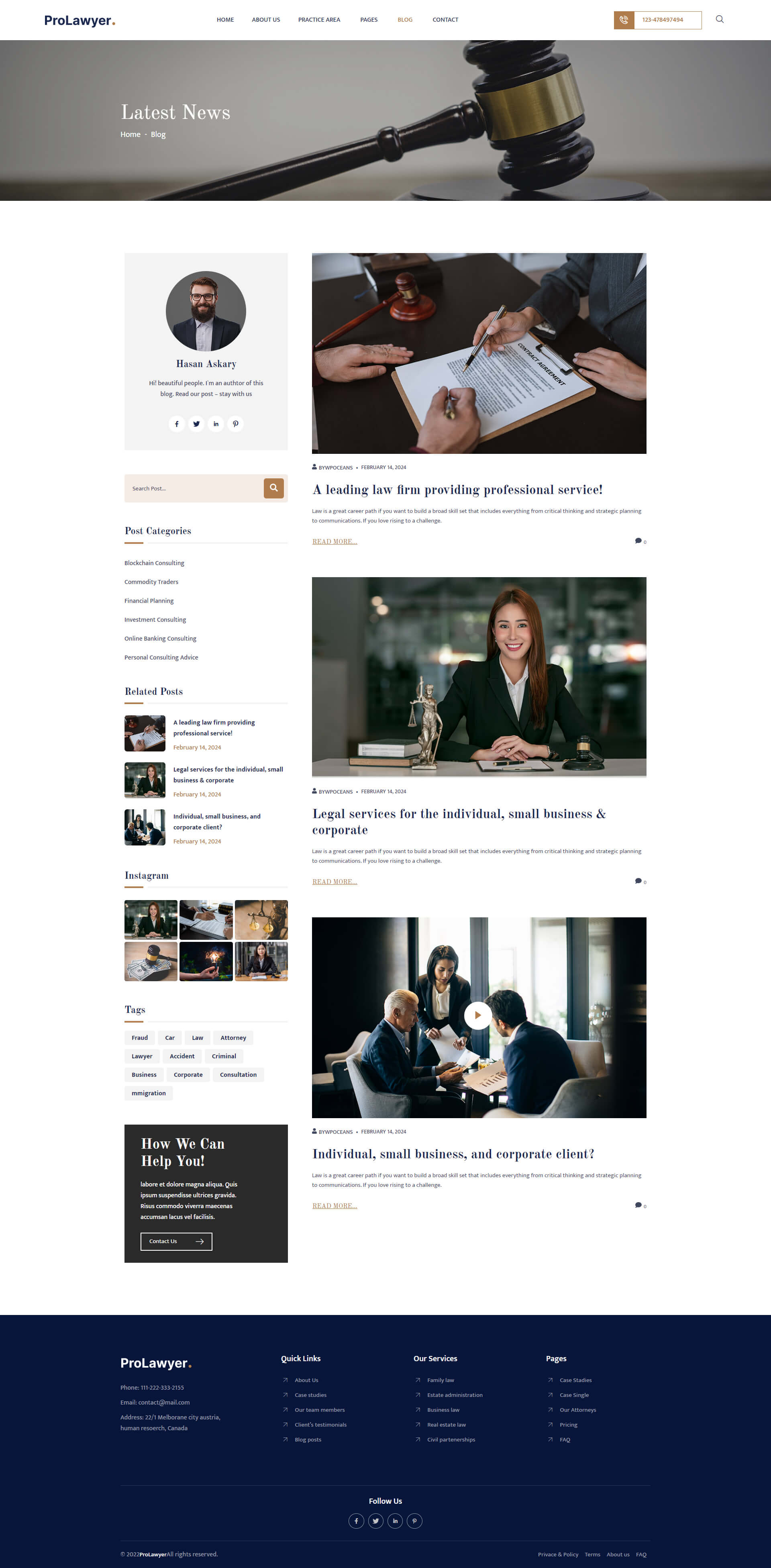 Prolawyer Lawyer and Law Firm Elementor Kit by helloexpert ThemeForest