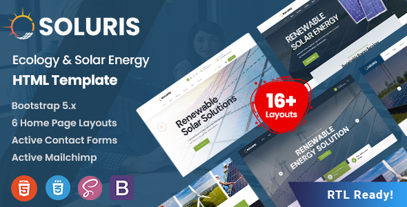 Soluris - Ecology & Solar Energy HTML Template