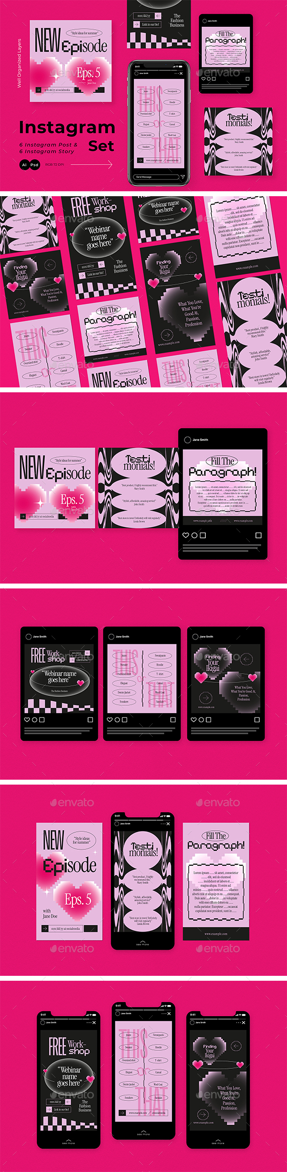 Pink Y2K  Branding Coach Instagram Pack